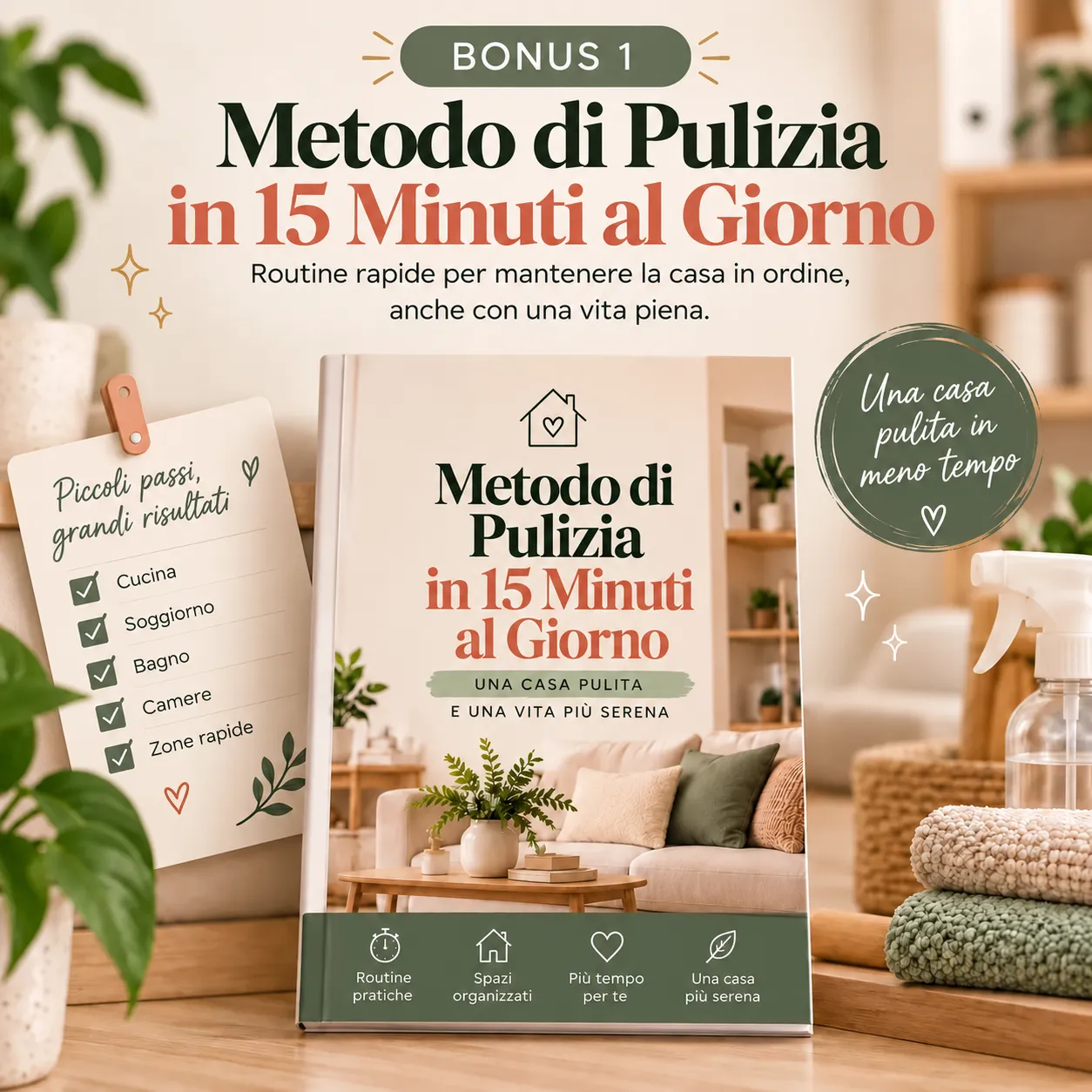 Metodo di pulizia in 15 minuti al giorno